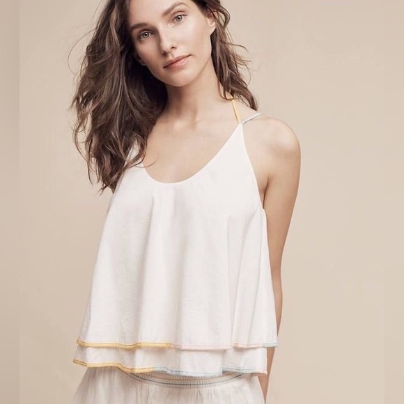 Anthropologie Eloise Layered Colorblock Sleep Top Small NWT Retail $58 - Picture 2 of 11